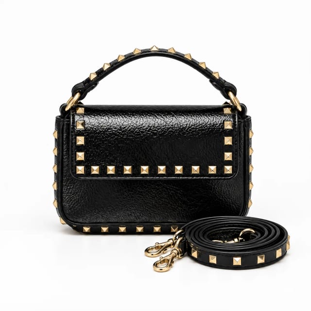 Valentino Garavani Rockstud Mini Shoulder Bag Black