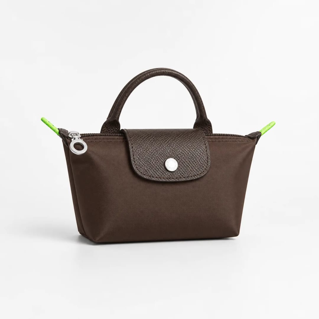 Longchamp Le Pliage Green Pouch Mocha