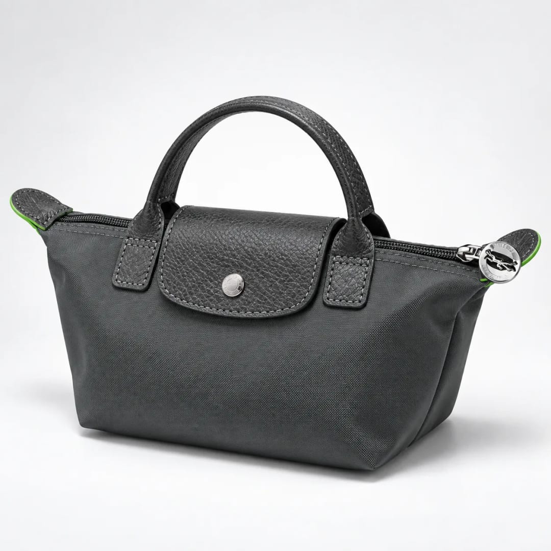 Longchamp Le Pliage Green Pouch Graphite