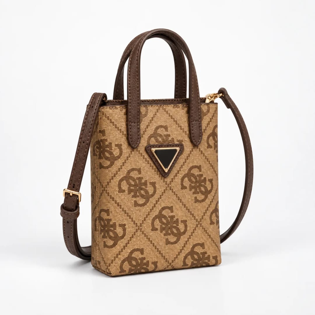 Guess Noelle Phone Bag Brown