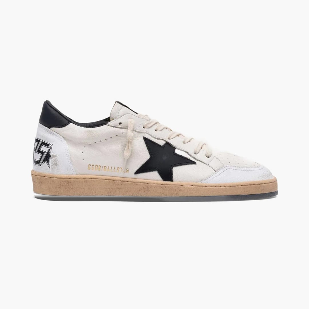 Golden Goose Ball Star White Nappa Black Star