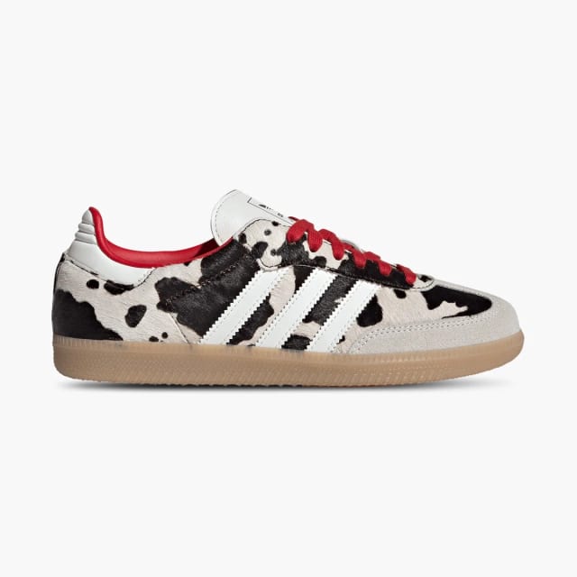 Adidas Samba OG Cow Print Off White Core Black Red