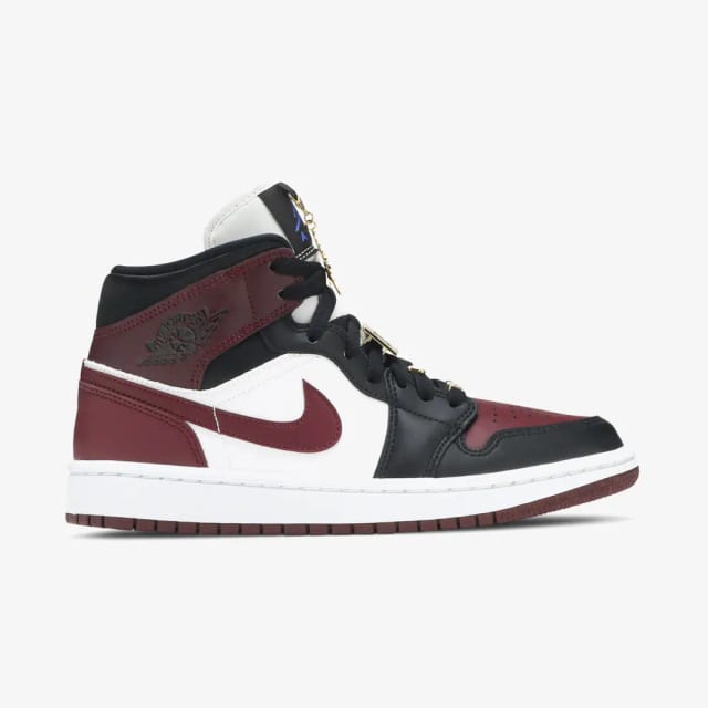Nike Wmns Air Jordan 1 Mid SE Gold Pendants Dark Beetroot