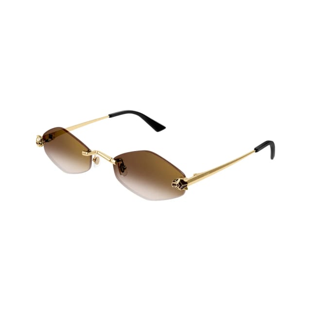 Cartier CT0433S 002 Panthère Gold Brown Güneş Gözlüğü
