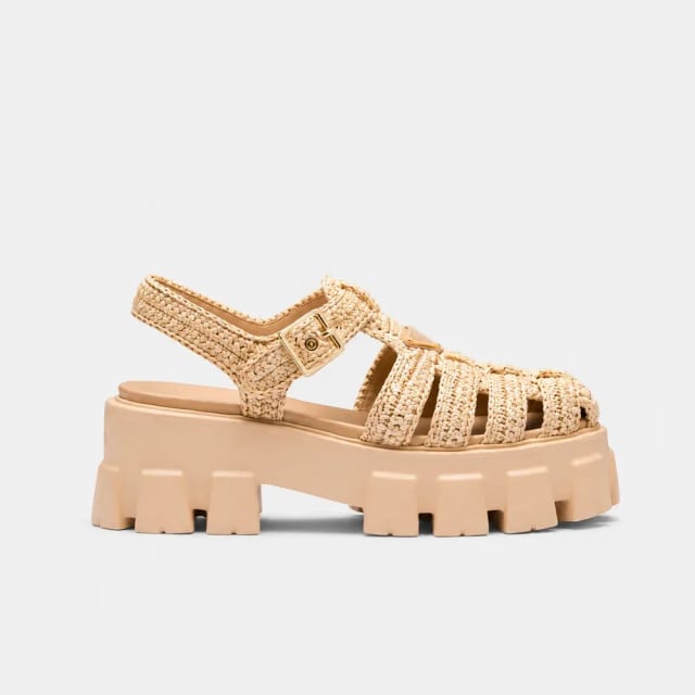 Prada Monolith Cage Sandals