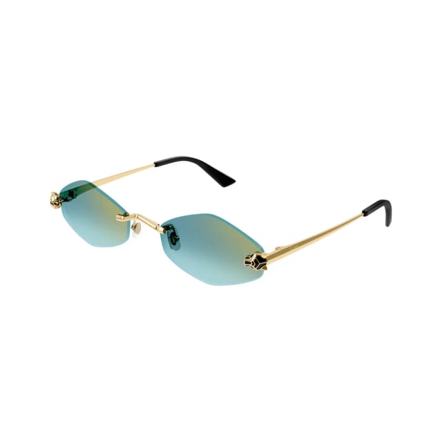 Cartier CT0433S 003 Panthère Gold Green Shaded Güneş Gözlüğü